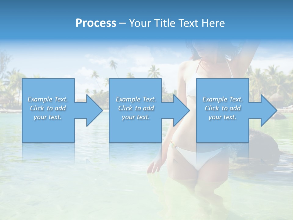 White Sky Bikini PowerPoint Template