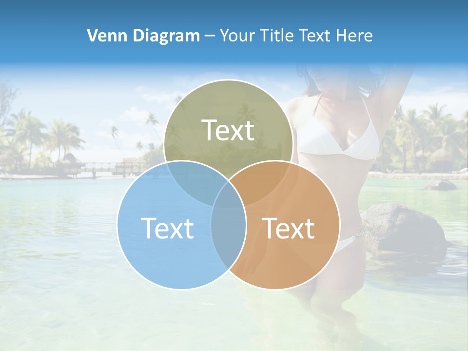 White Sky Bikini PowerPoint Template