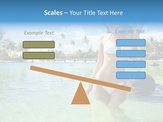White Sky Bikini PowerPoint Template