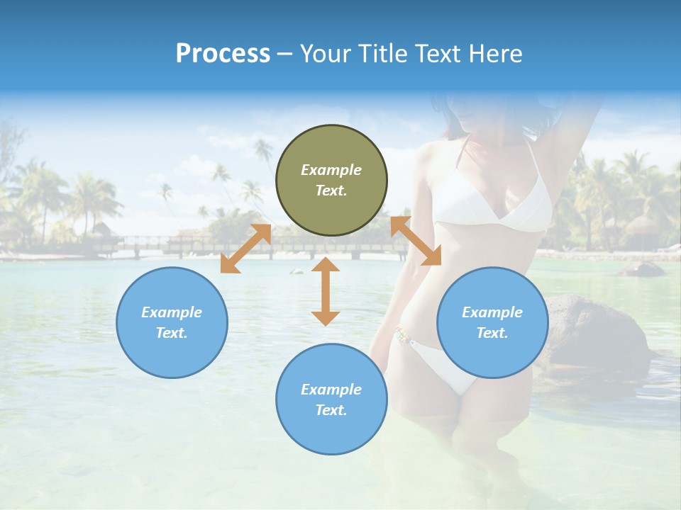 White Sky Bikini PowerPoint Template
