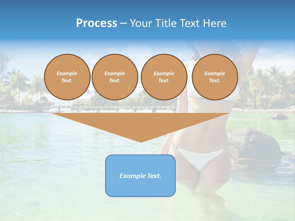 White Sky Bikini PowerPoint Template