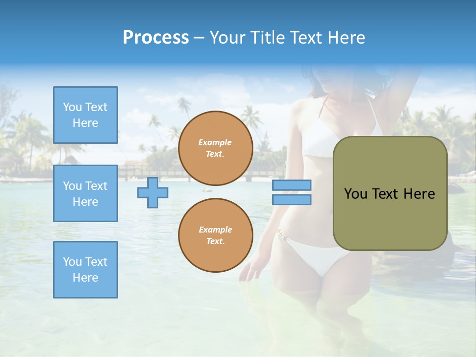 White Sky Bikini PowerPoint Template
