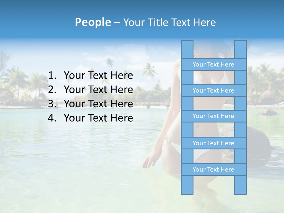 White Sky Bikini PowerPoint Template