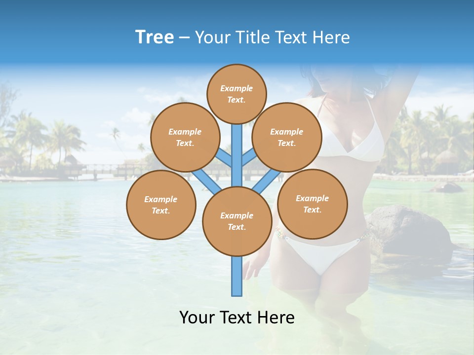 White Sky Bikini PowerPoint Template