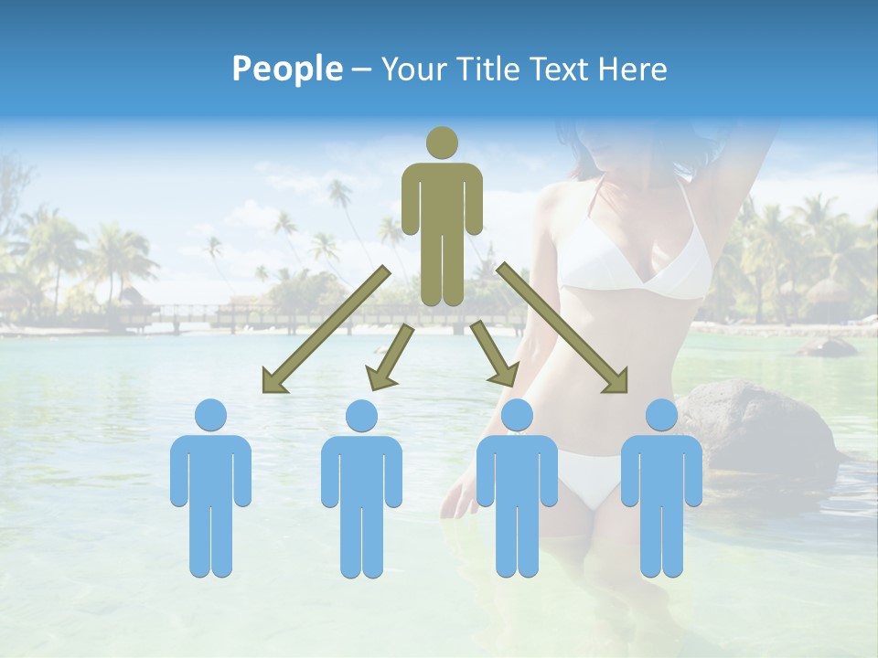 White Sky Bikini PowerPoint Template