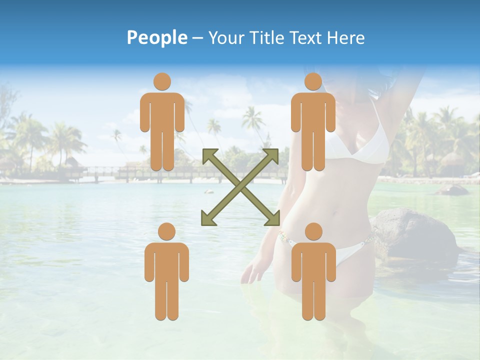 White Sky Bikini PowerPoint Template
