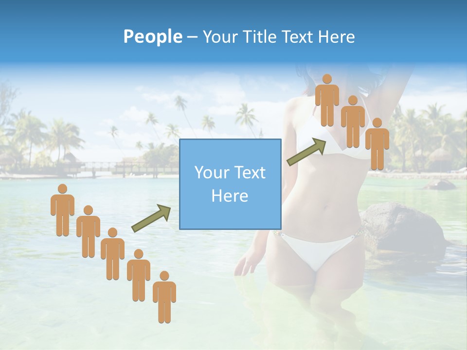 White Sky Bikini PowerPoint Template