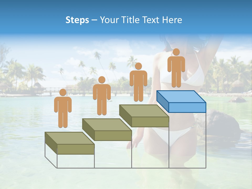 White Sky Bikini PowerPoint Template