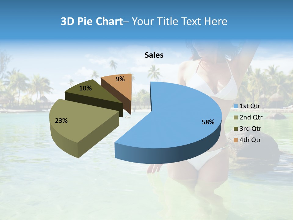 White Sky Bikini PowerPoint Template