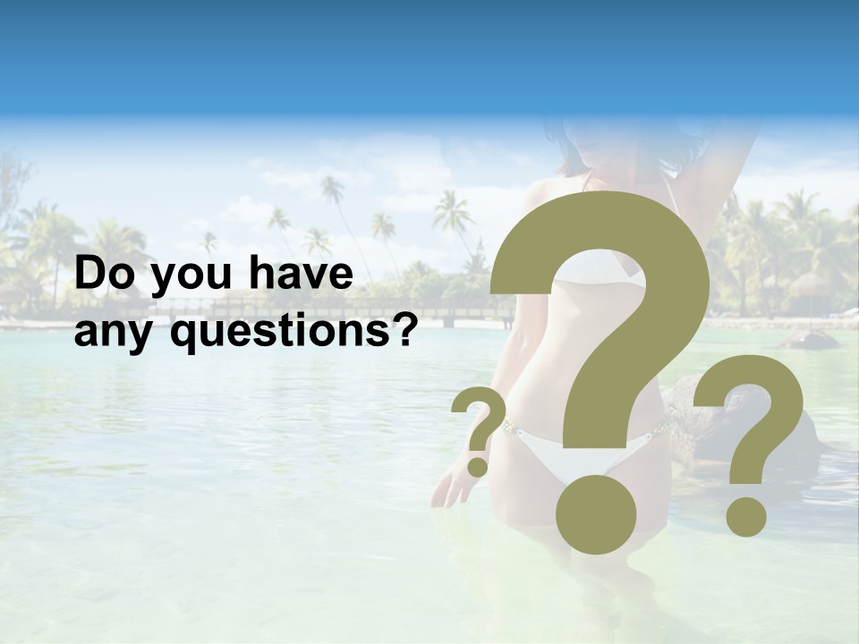 White Sky Bikini PowerPoint Template