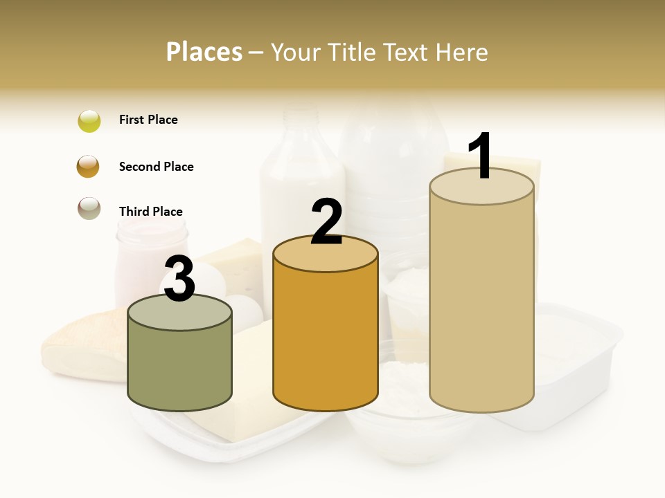 Yogurt Shot Groceries PowerPoint Template