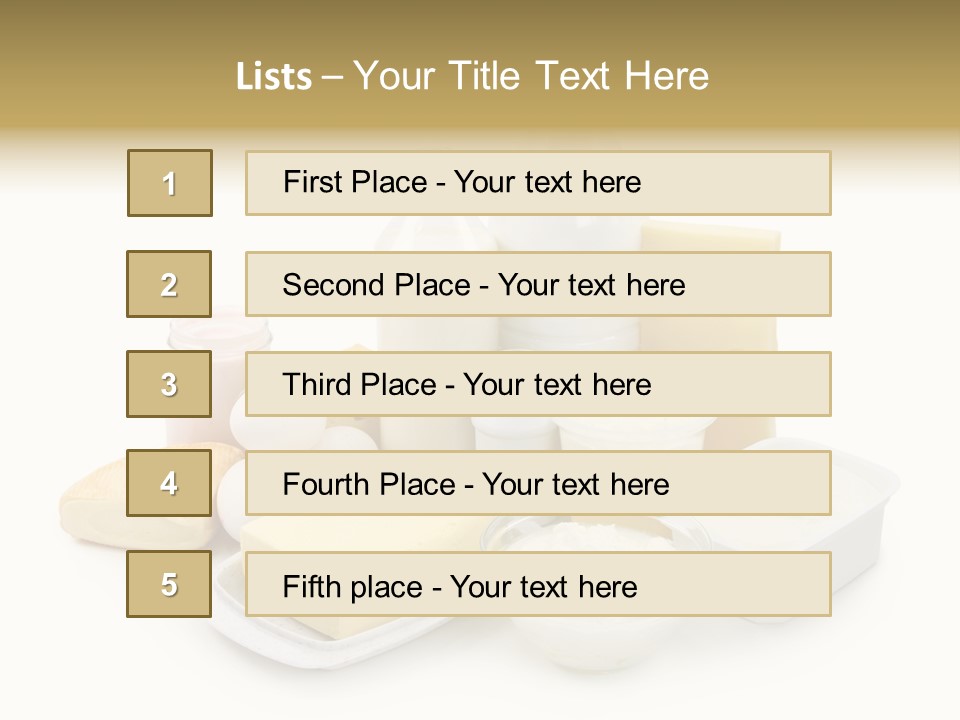Yogurt Shot Groceries PowerPoint Template