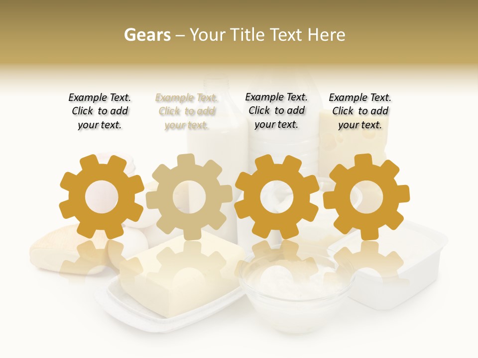 Yogurt Shot Groceries PowerPoint Template