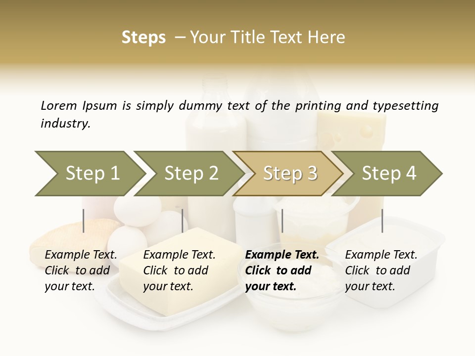 Yogurt Shot Groceries PowerPoint Template