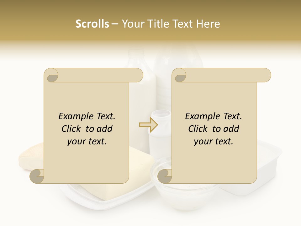 Yogurt Shot Groceries PowerPoint Template