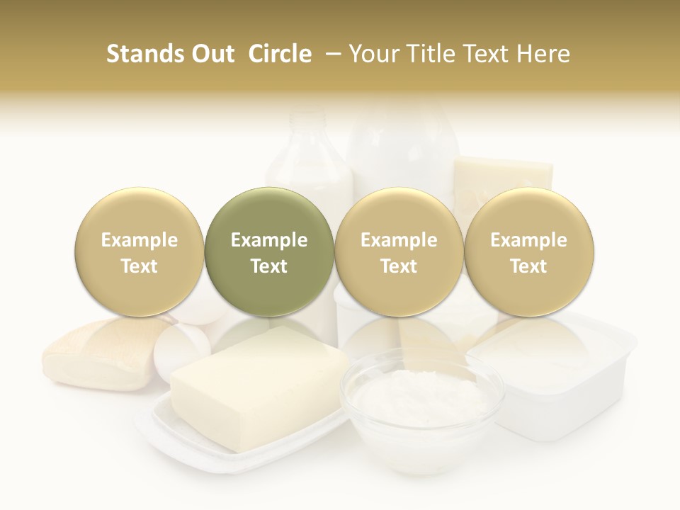 Yogurt Shot Groceries PowerPoint Template