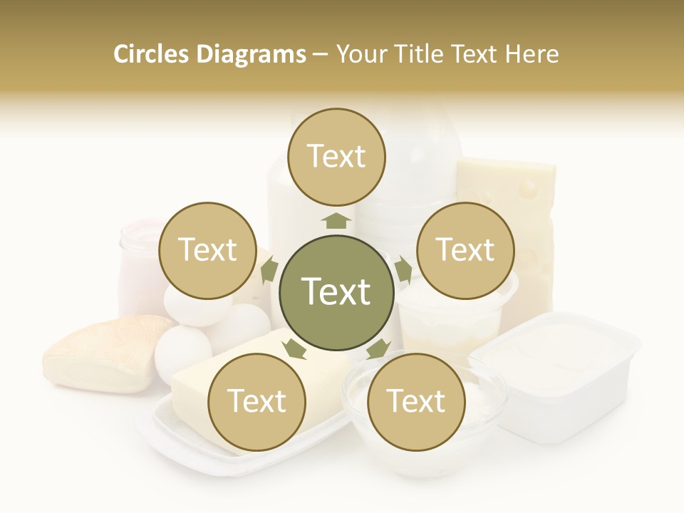 Yogurt Shot Groceries PowerPoint Template