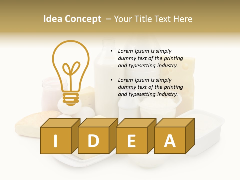 Yogurt Shot Groceries PowerPoint Template