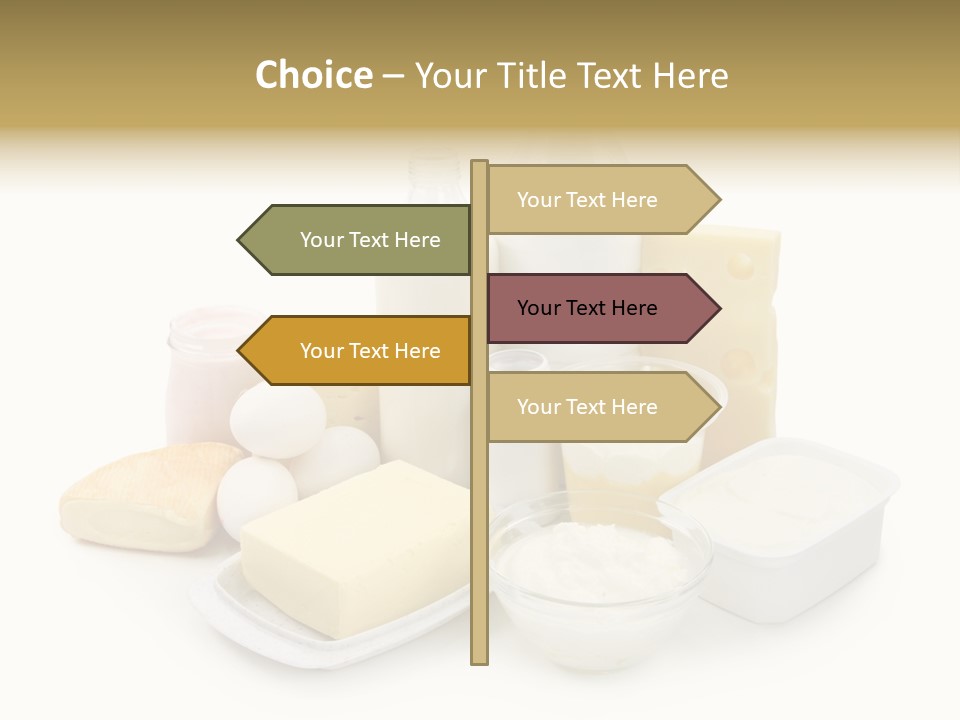 Yogurt Shot Groceries PowerPoint Template