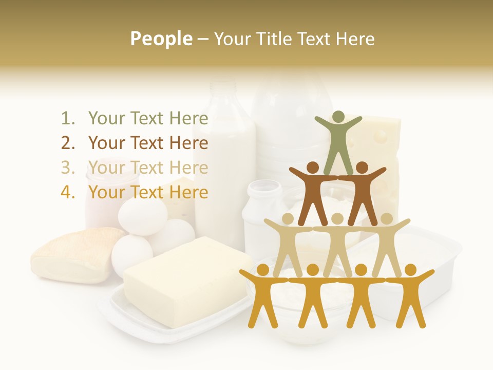 Yogurt Shot Groceries PowerPoint Template