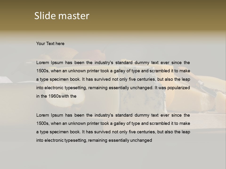 Mixed Dairy Gorgonzola PowerPoint Template