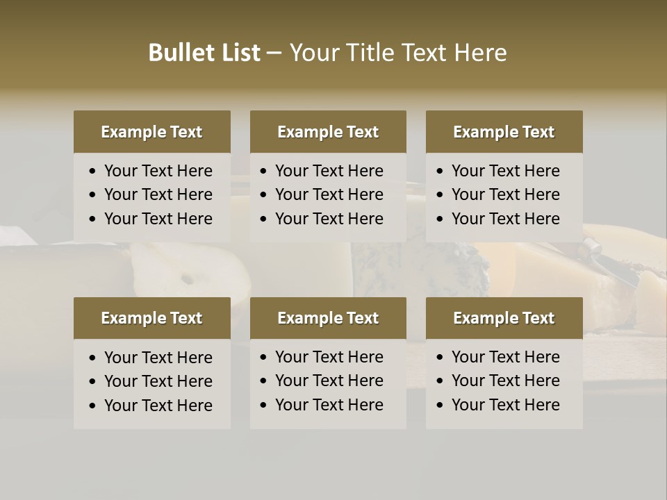 Mixed Dairy Gorgonzola PowerPoint Template