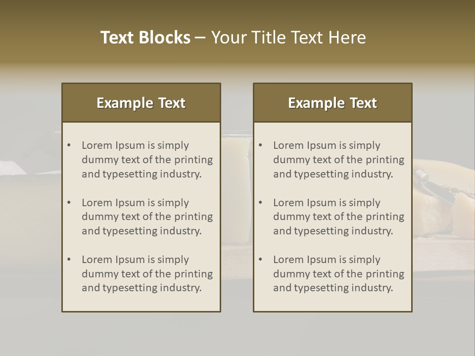 Mixed Dairy Gorgonzola PowerPoint Template