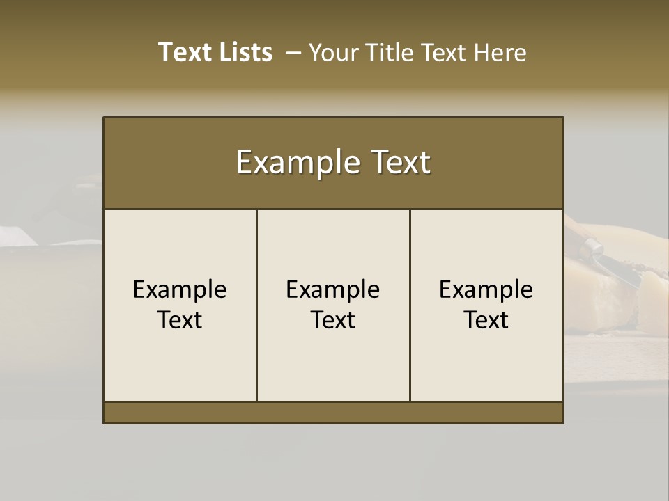 Mixed Dairy Gorgonzola PowerPoint Template