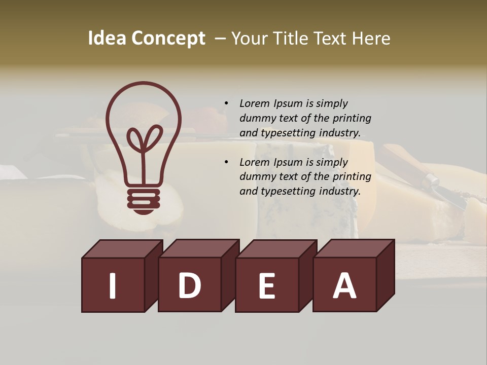 Mixed Dairy Gorgonzola PowerPoint Template