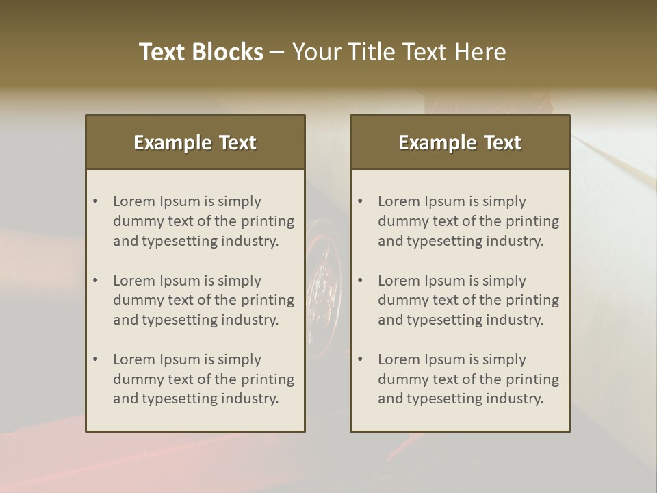 Envelope Script Diary PowerPoint Template