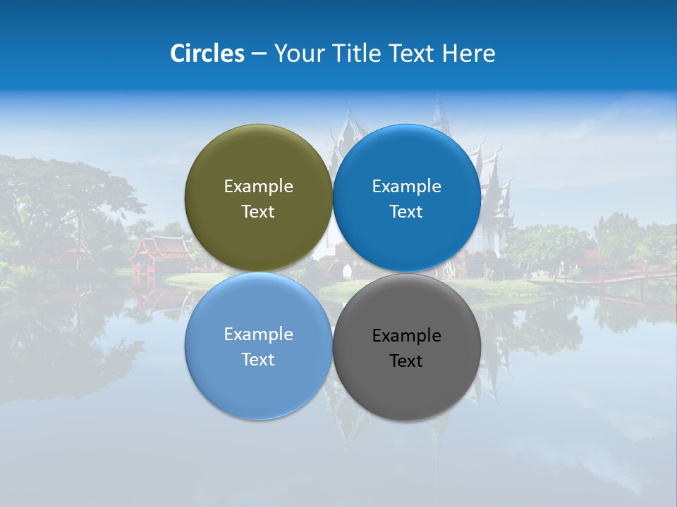 Asia Heritage Lake PowerPoint Template