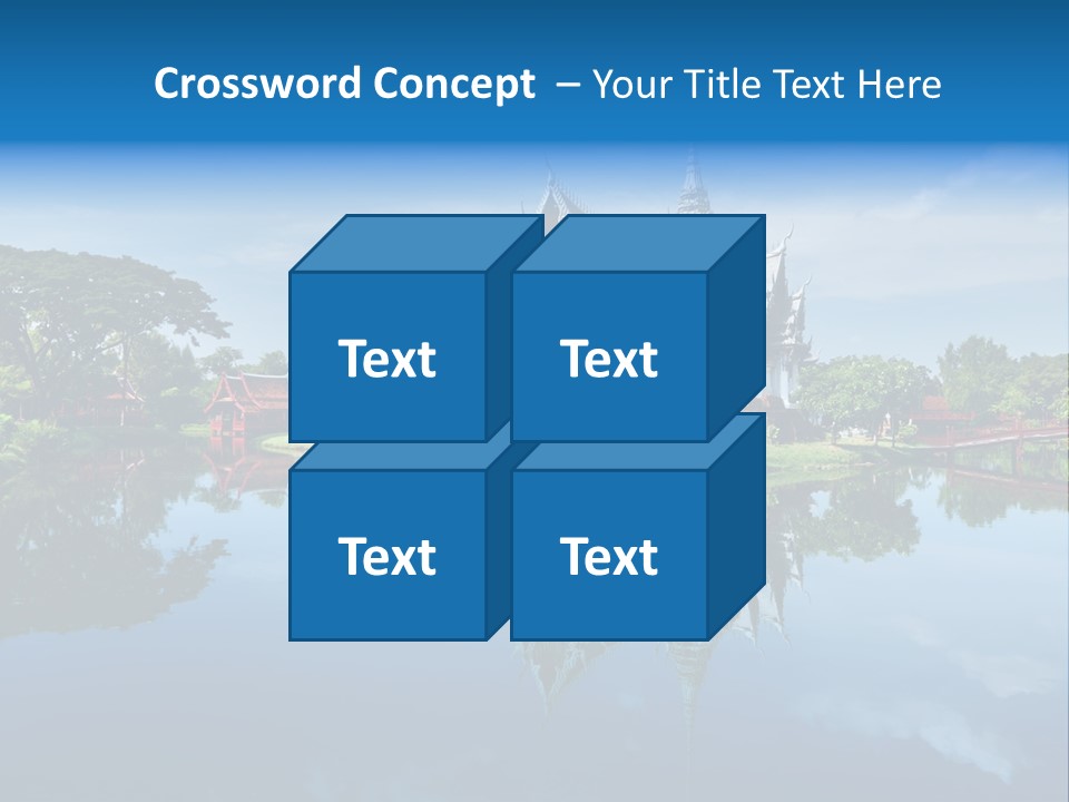 Asia Heritage Lake PowerPoint Template