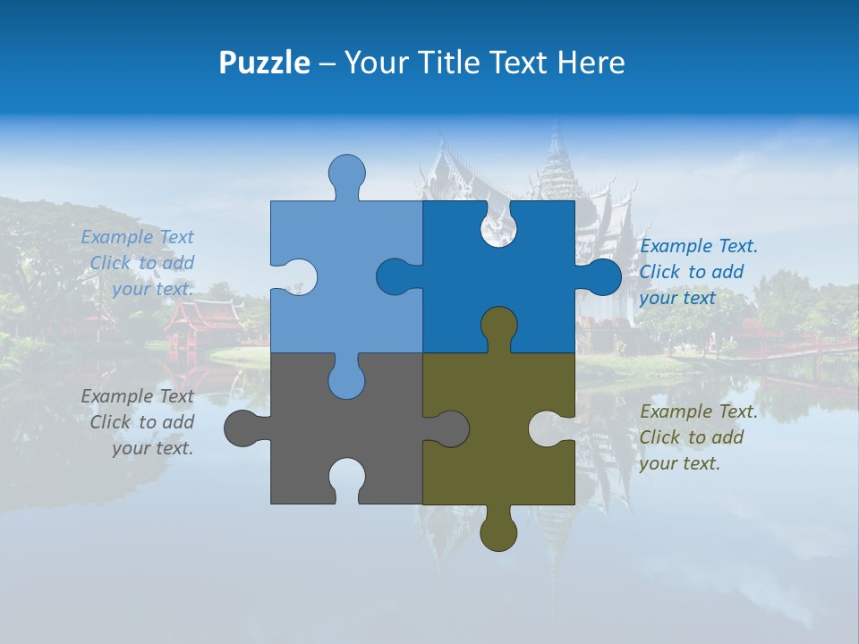 Asia Heritage Lake PowerPoint Template