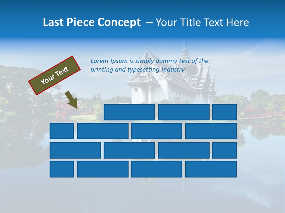 Asia Heritage Lake PowerPoint Template