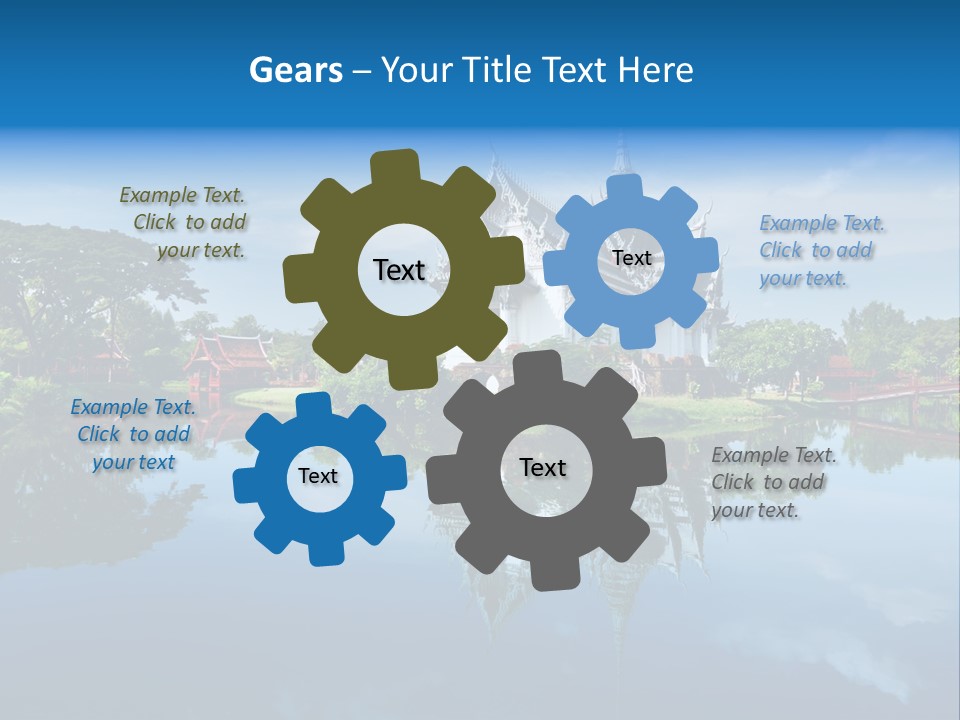 Asia Heritage Lake PowerPoint Template