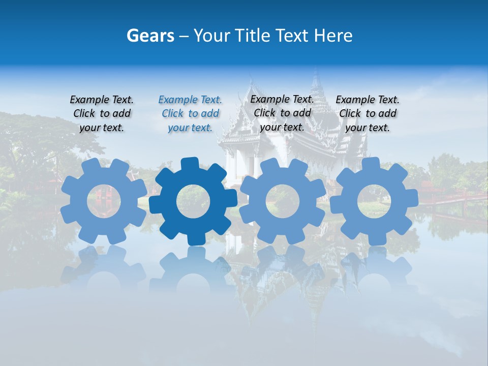 Asia Heritage Lake PowerPoint Template