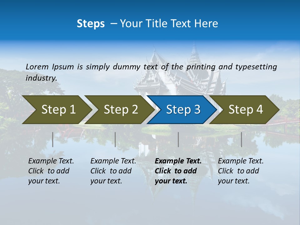 Asia Heritage Lake PowerPoint Template