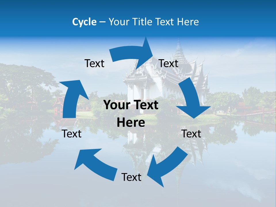 Asia Heritage Lake PowerPoint Template