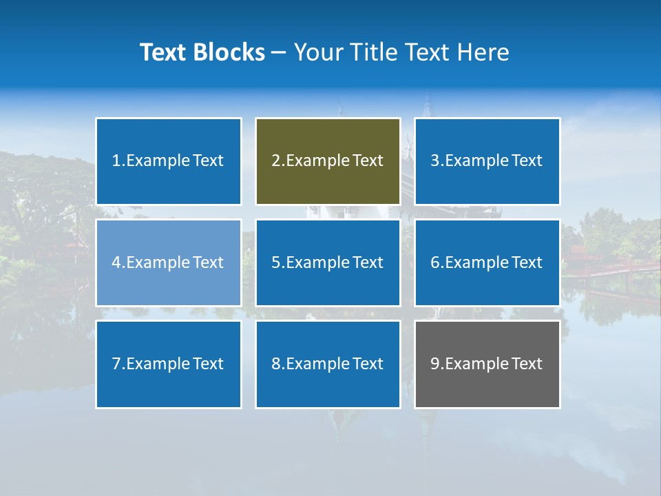 Asia Heritage Lake PowerPoint Template