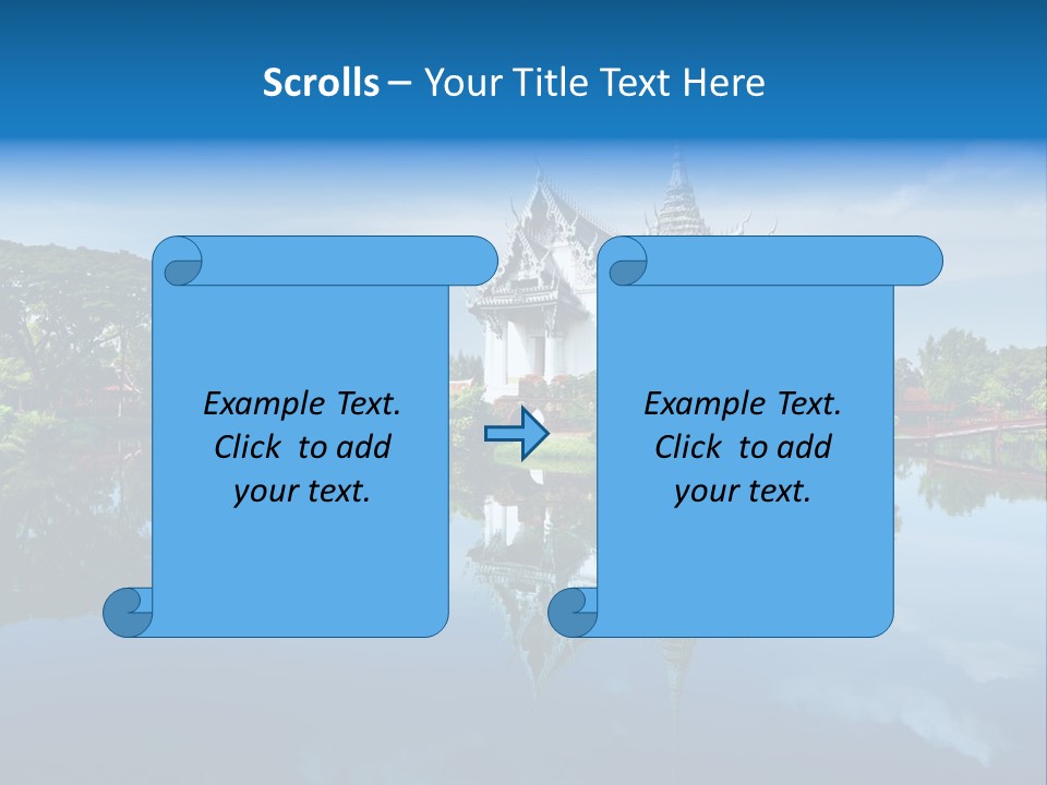 Asia Heritage Lake PowerPoint Template