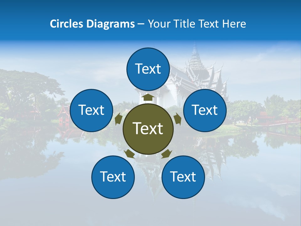 Asia Heritage Lake PowerPoint Template