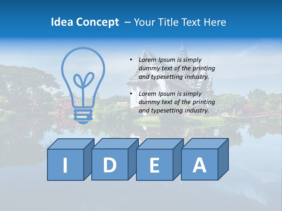 Asia Heritage Lake PowerPoint Template