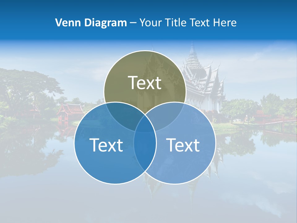 Asia Heritage Lake PowerPoint Template