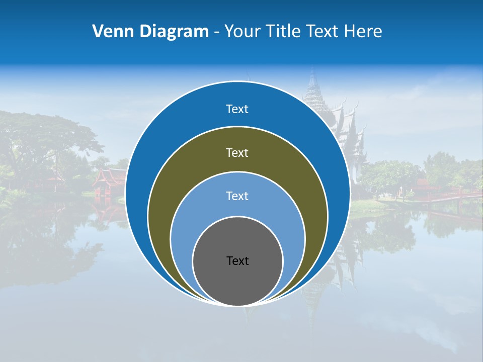 Asia Heritage Lake PowerPoint Template