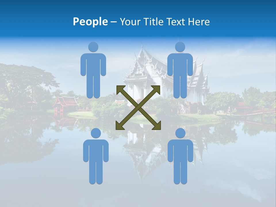 Asia Heritage Lake PowerPoint Template