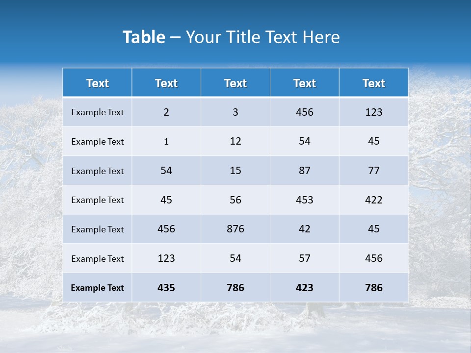 Beauty Cold Wintry PowerPoint Template