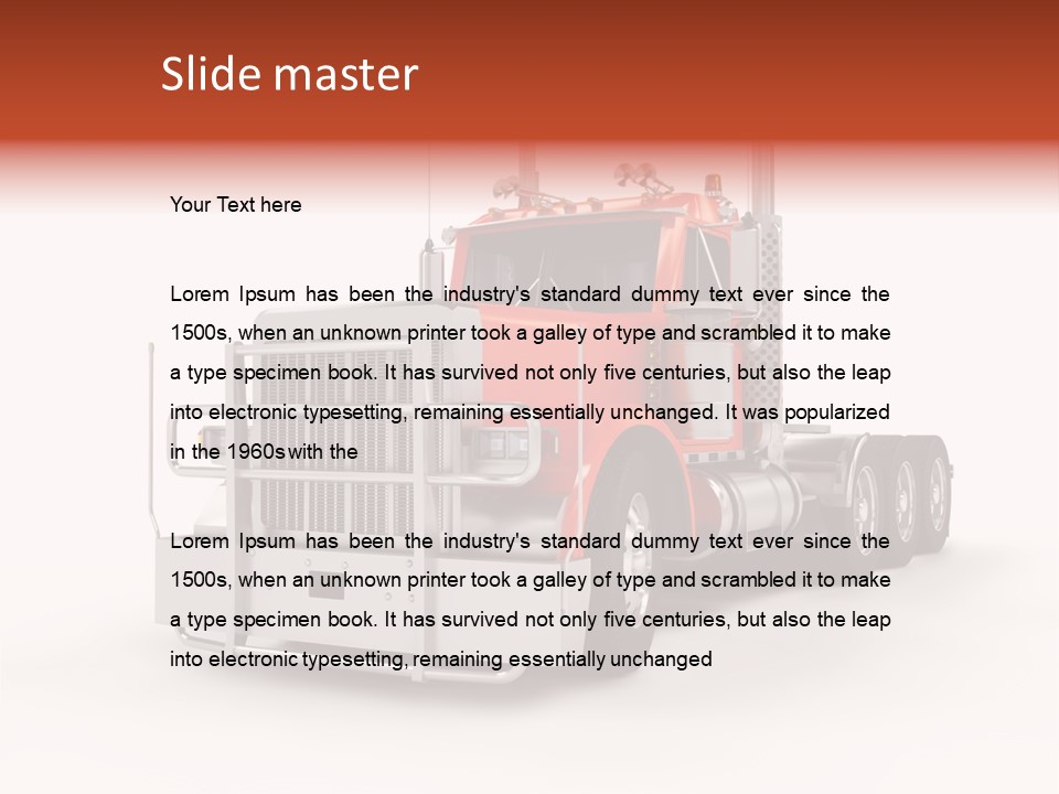 Copy Space White Cargo PowerPoint Template