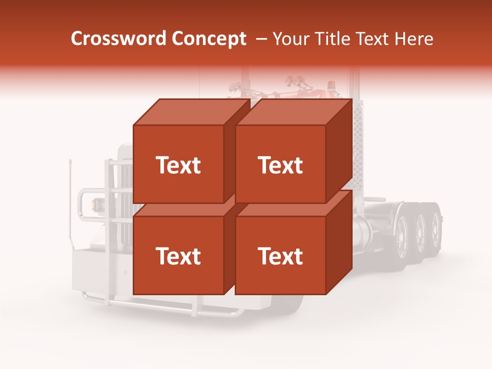 Copy Space White Cargo PowerPoint Template