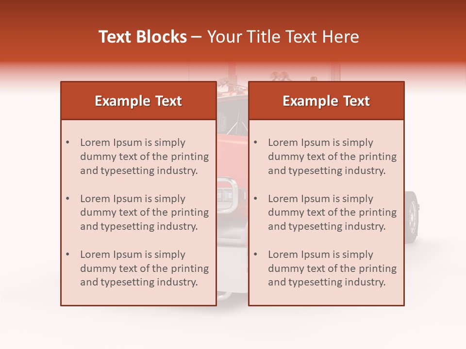 Copy Space White Cargo PowerPoint Template