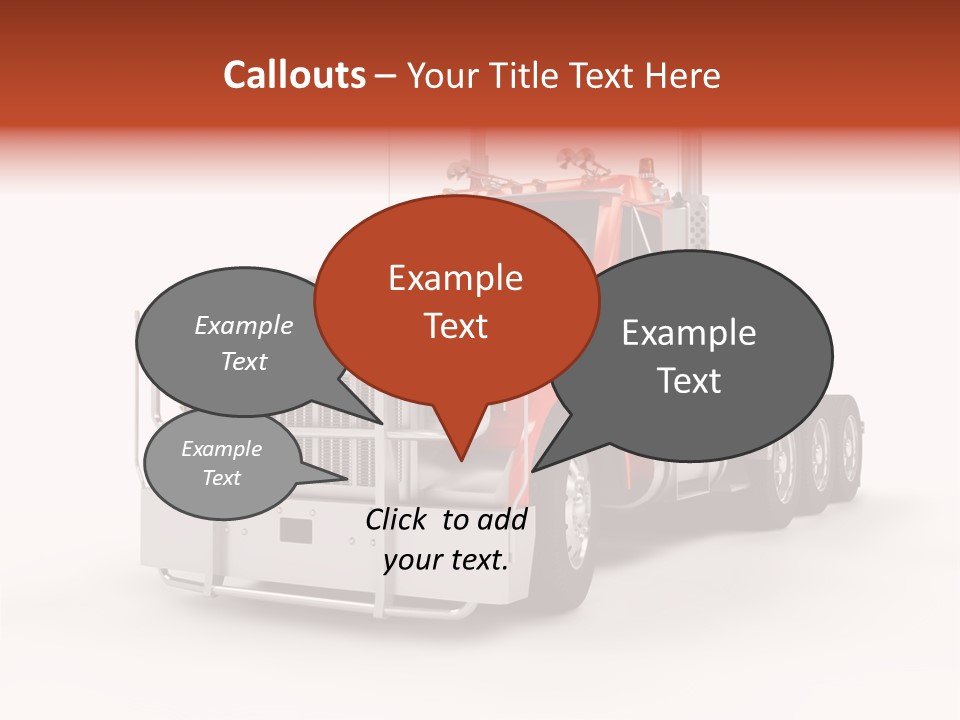 Copy Space White Cargo PowerPoint Template